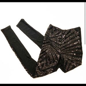 NWOT Black Sequin Mesh leggings